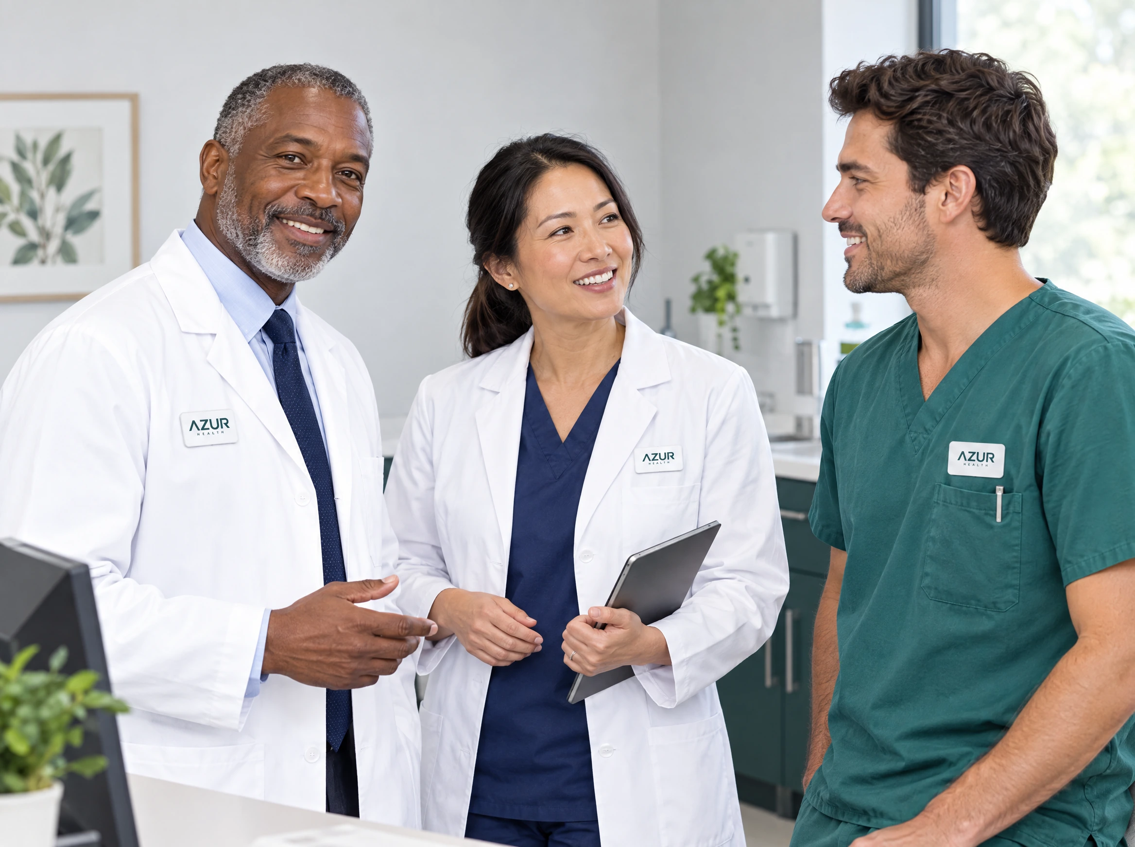 Illustrative AZUR HEALTH team of physicians and a nurse